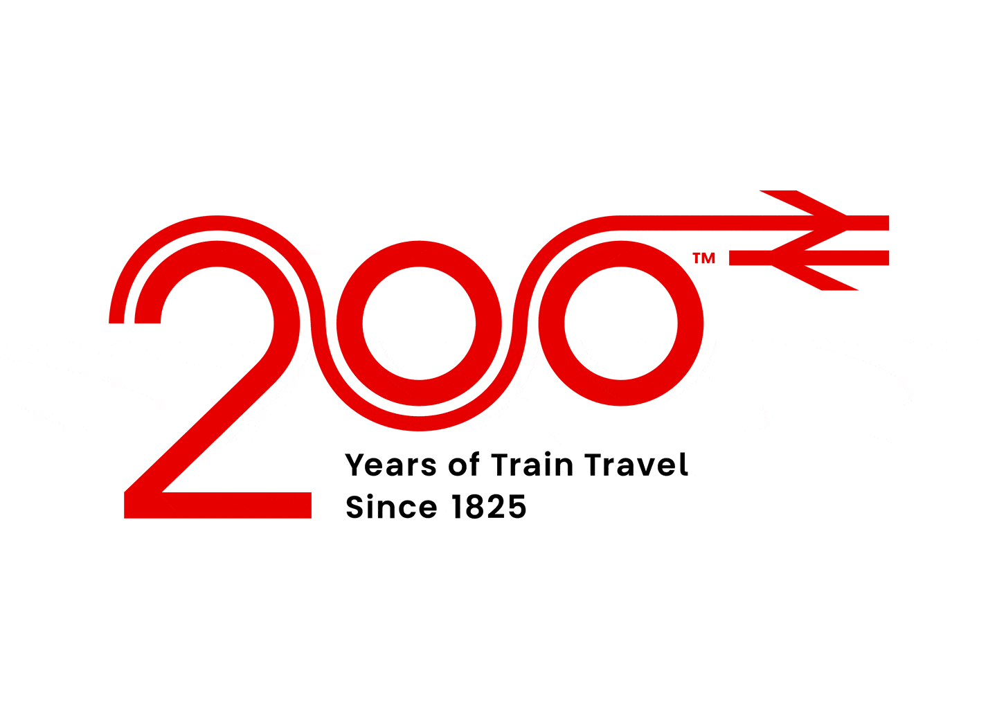 200 years of train travel logo